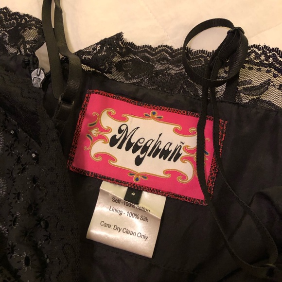 Meghan silk blend dress, black, EUC - Picture 4 of 14